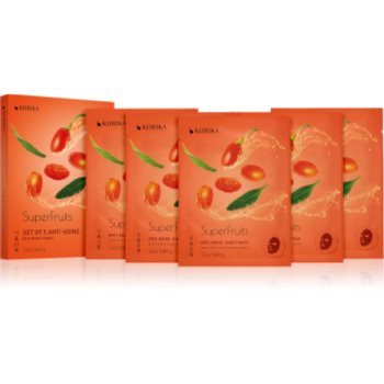 KORIKA SuperFruits Goji Berry - Set of 5 Anti-aging Face Sheet Masks set de măști de față la un preț mai avantajos cu efect de intinerire Goji berry - imagine 2